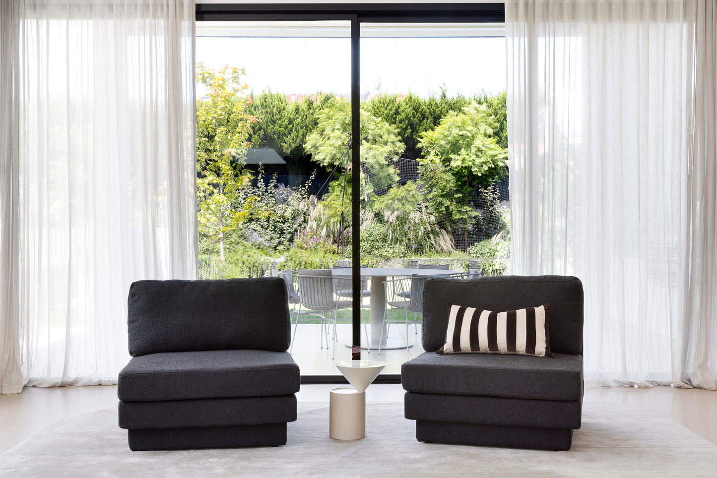 Clume Occasional Chair in Midnight Black Boucle