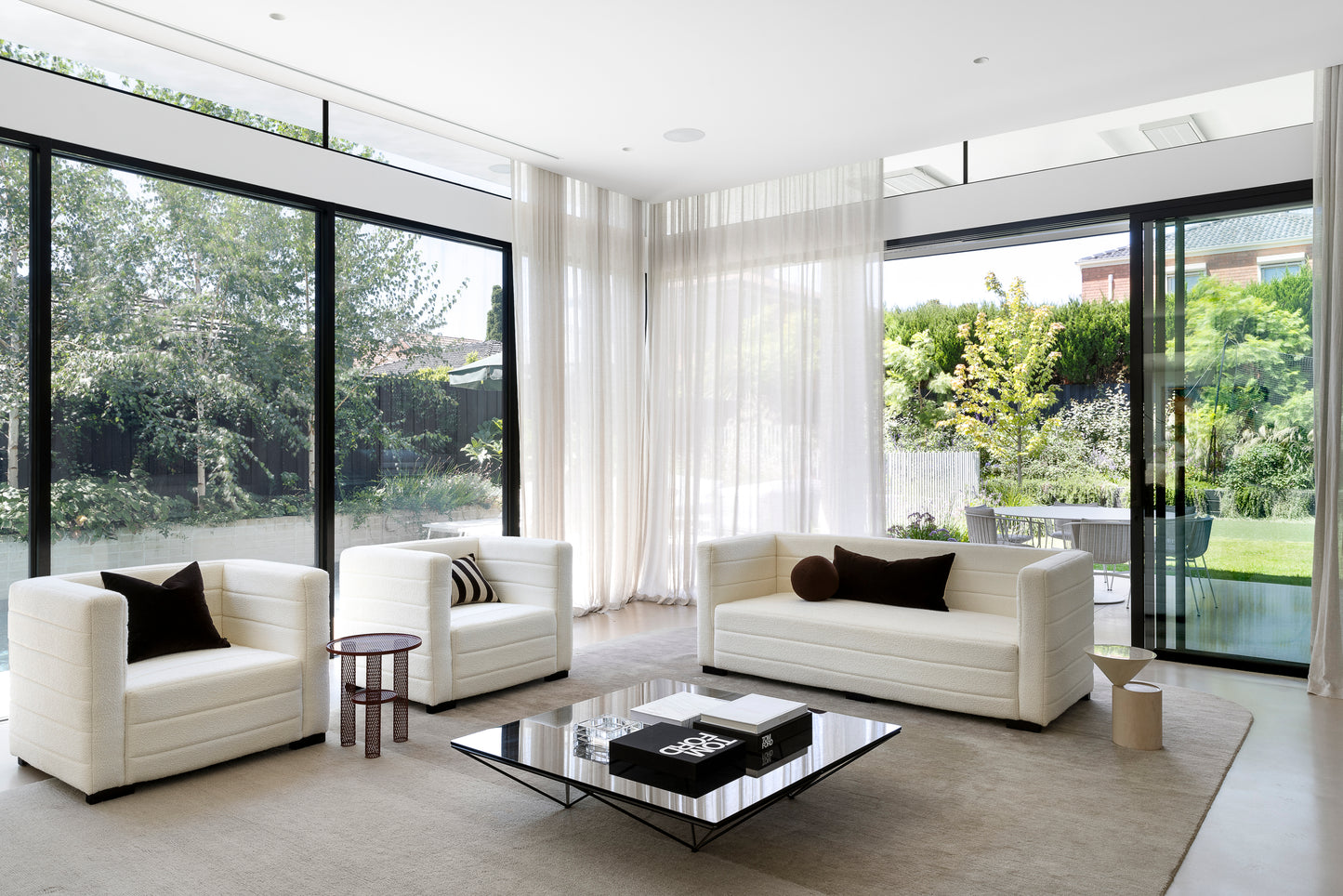 Club Sofa in Snowflake Boucle