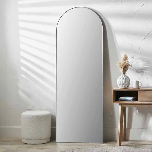 Fine Edge Arch Wall Mirror Silver