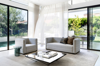 Club Sofa in Salt and Pepper Boucle