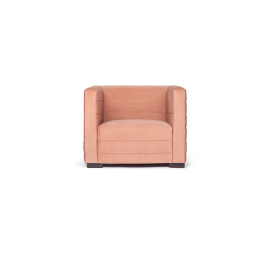 Club Occasional Chair in Blushing Camel Suede