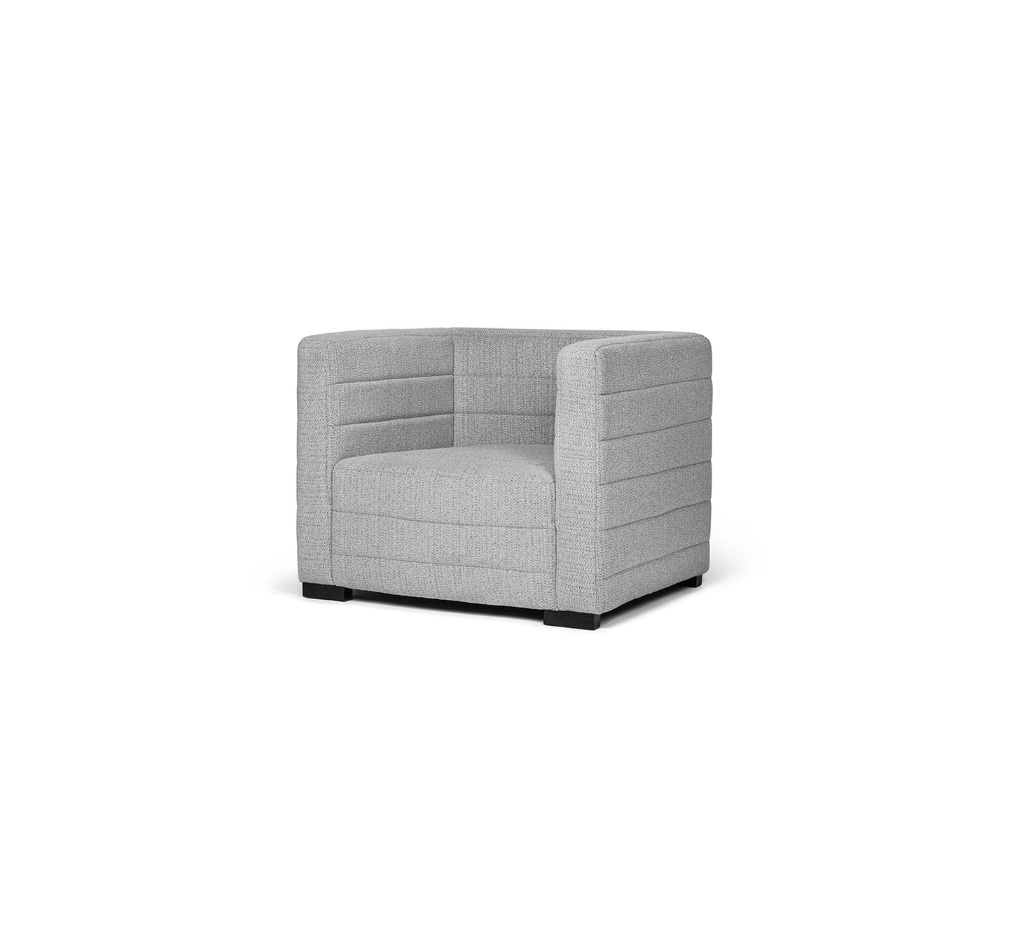 Club Occasional Chair in Salt and Pepper Boucle