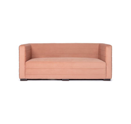 Club Sofa in Blushing Camel Suede