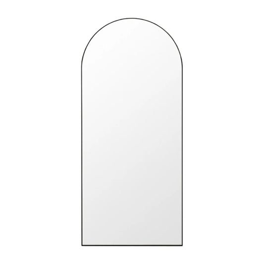 Fine Edge Arch Wall Mirror Black